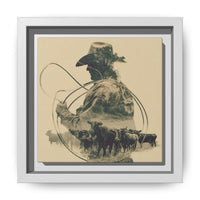 Lone Cowboy Silhouette Art - Vintage Western Charm