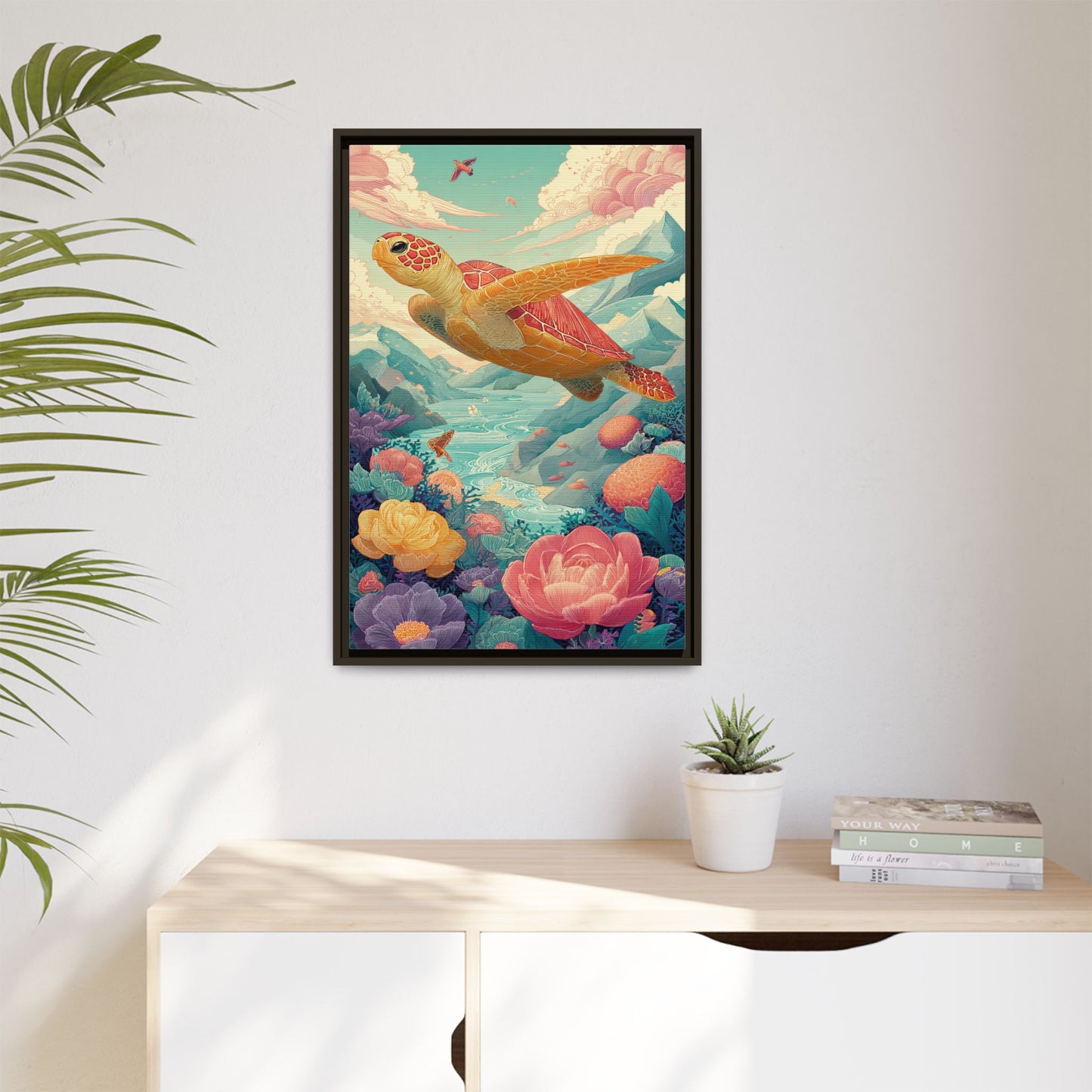 Vibrant Turtle Art | Whimsical Nature Illustration