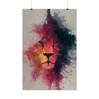 Majestic Lion Watercolor Art | Vibrant Animal Portrait
