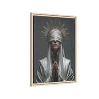 Ethereal Blindfolded Saint Art | Spiritual Home Decor