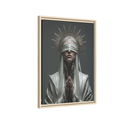 Ethereal Blindfolded Saint Art | Spiritual Home Decor