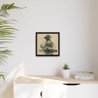 Lone Cowboy Silhouette Art - Vintage Western Charm