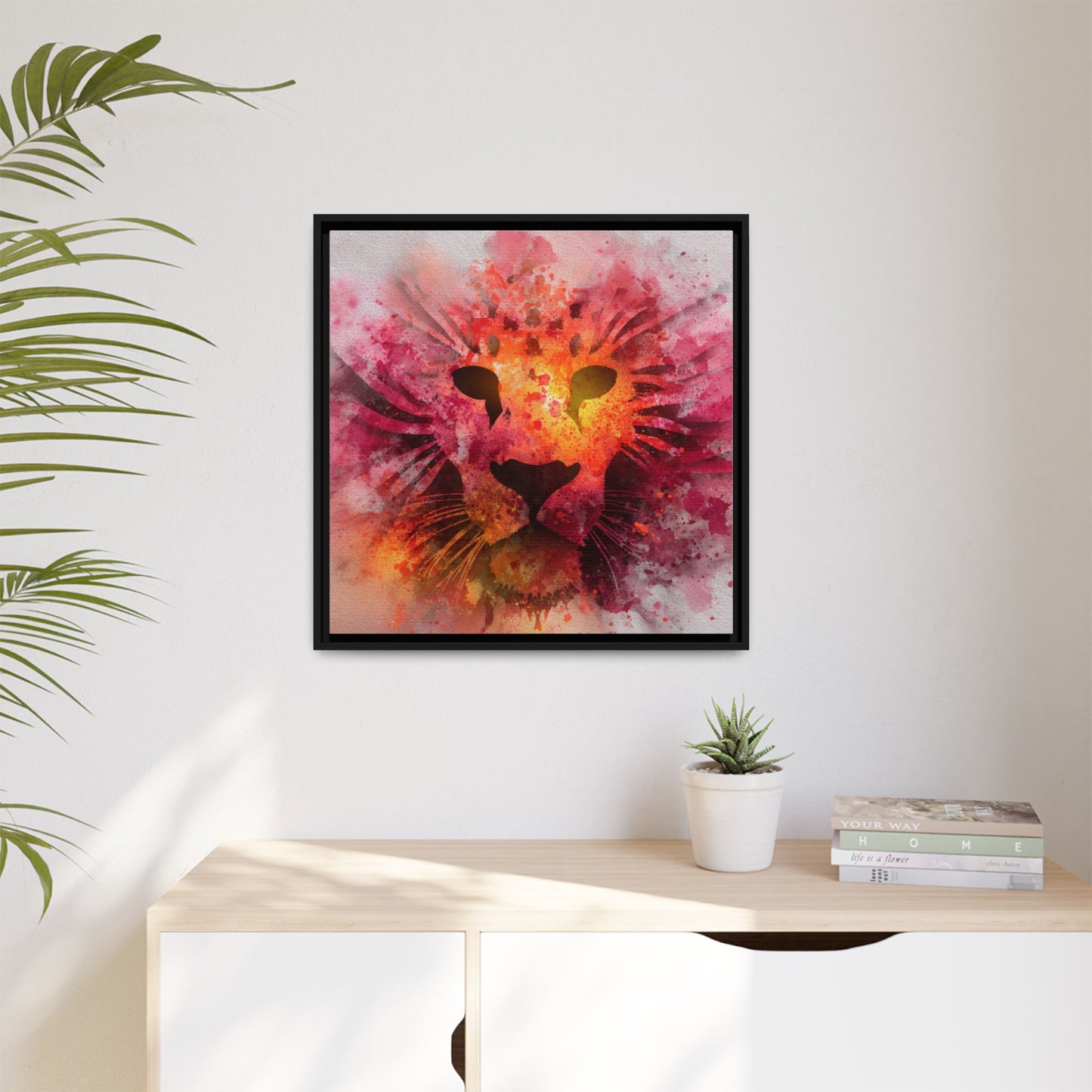 Vibrant Lion Watercolor Artwork | Animal Portrait