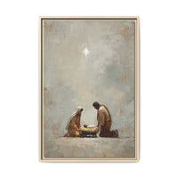 Nativity Scene Art Print - Warm Family Vibes