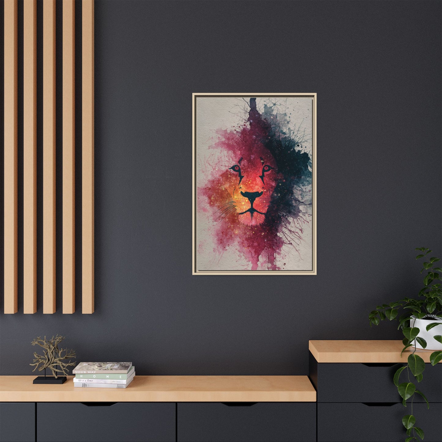Majestic Lion Watercolor Art | Vibrant Animal Portrait