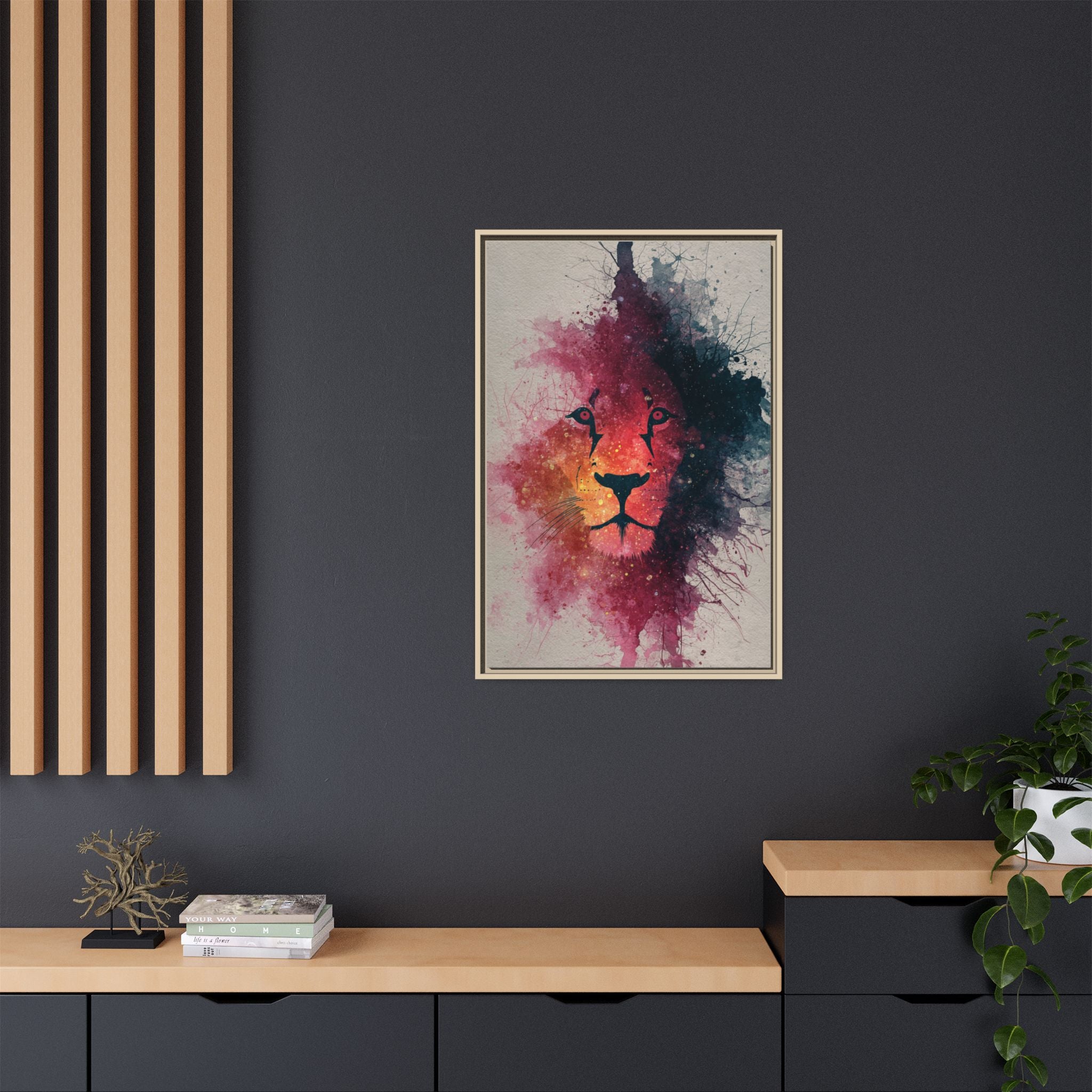 Majestic Lion Watercolor Art | Vibrant Animal Portrait