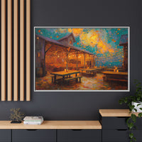 Autumn Festival Night Scene - Colorful Impressionist Art