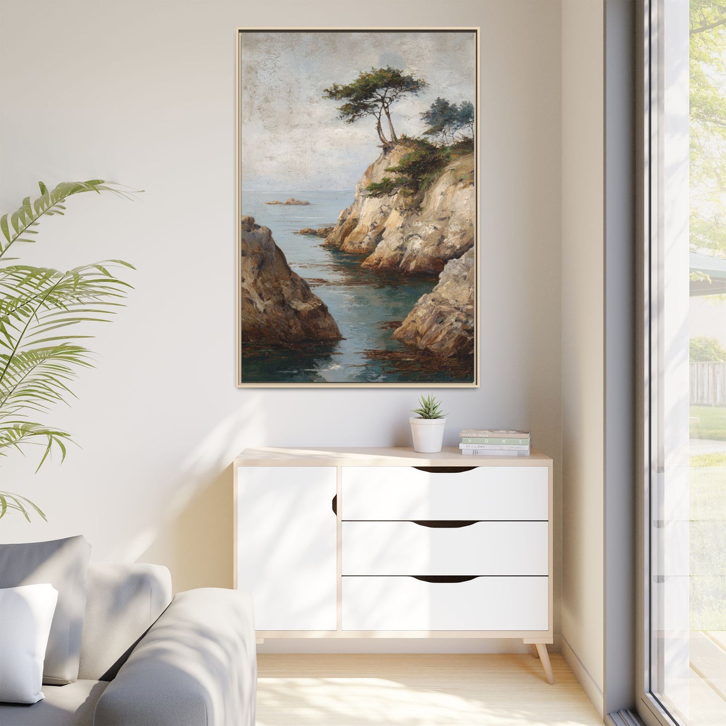 Tranquil Coastal Landscape Art - Soothing Wall Decor