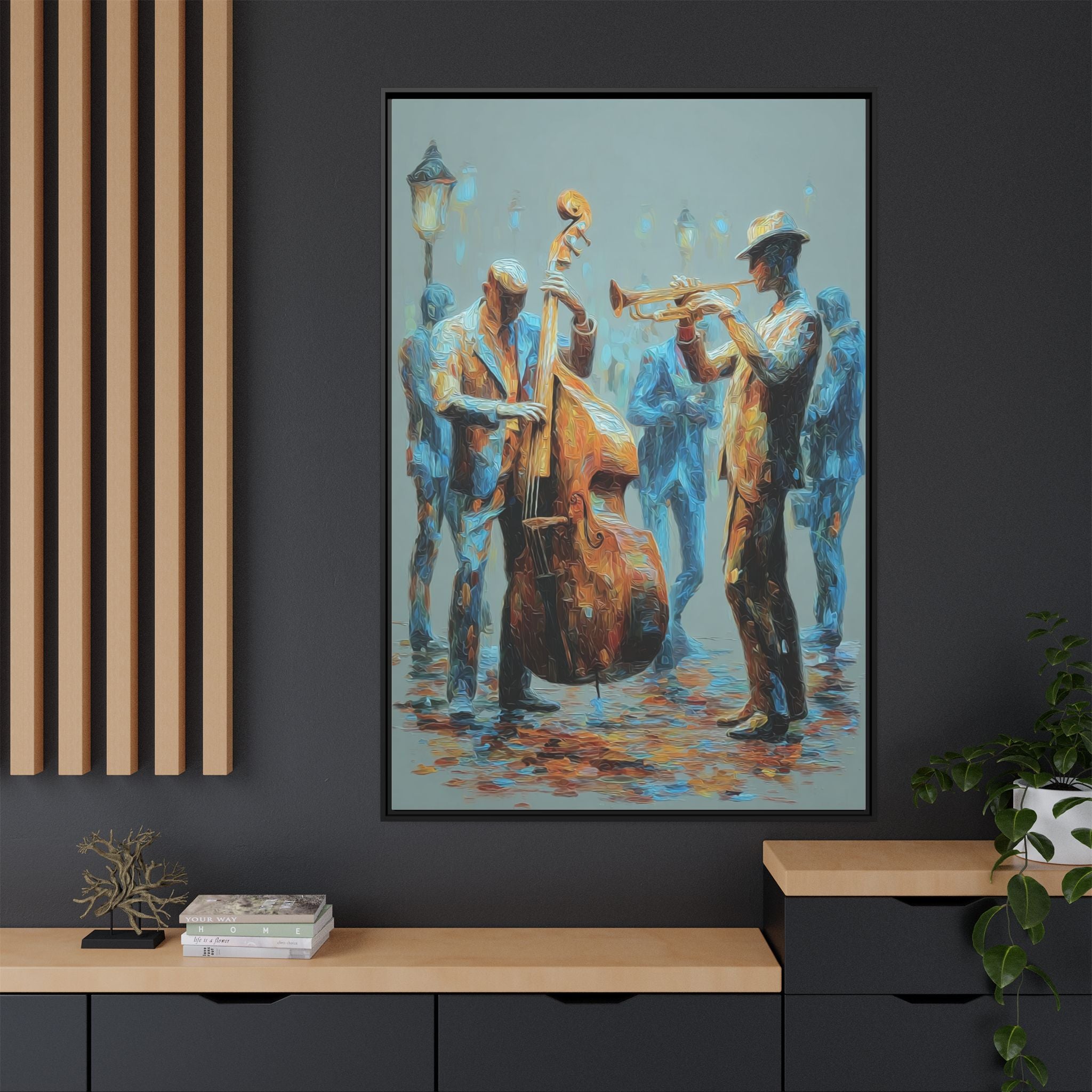 Colorful Jazz Musicians Art for Music Enthusiasts