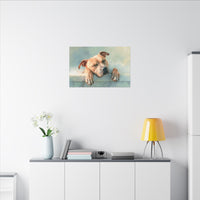 Cozy Dog Portrait | Serene Animal Artwork for Warm Spaces