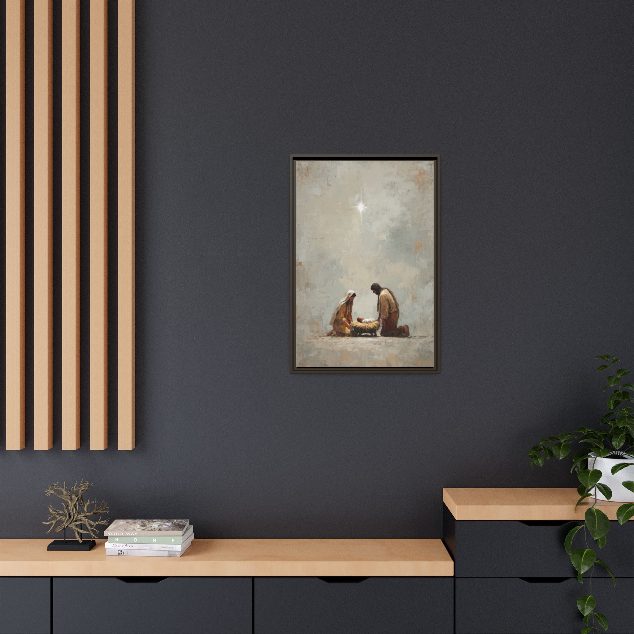Nativity Scene Art Print - Warm Family Vibes
