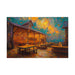 Autumn Festival Night Scene - Colorful Impressionist Art