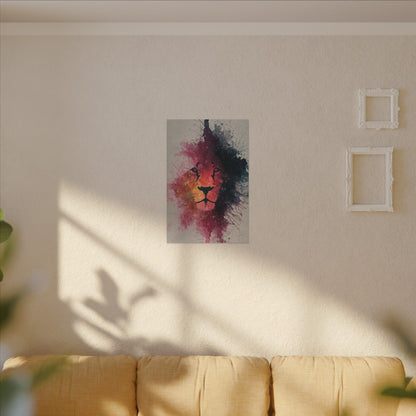 Majestic Lion Watercolor Art | Vibrant Animal Portrait