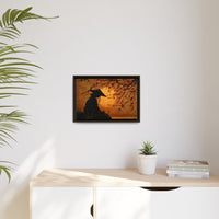 Serene Silhouette of Contemplation | Asian-Inspired Artwork