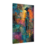 Abstract Cowgirl Art | Colorful Canvas Artwork
