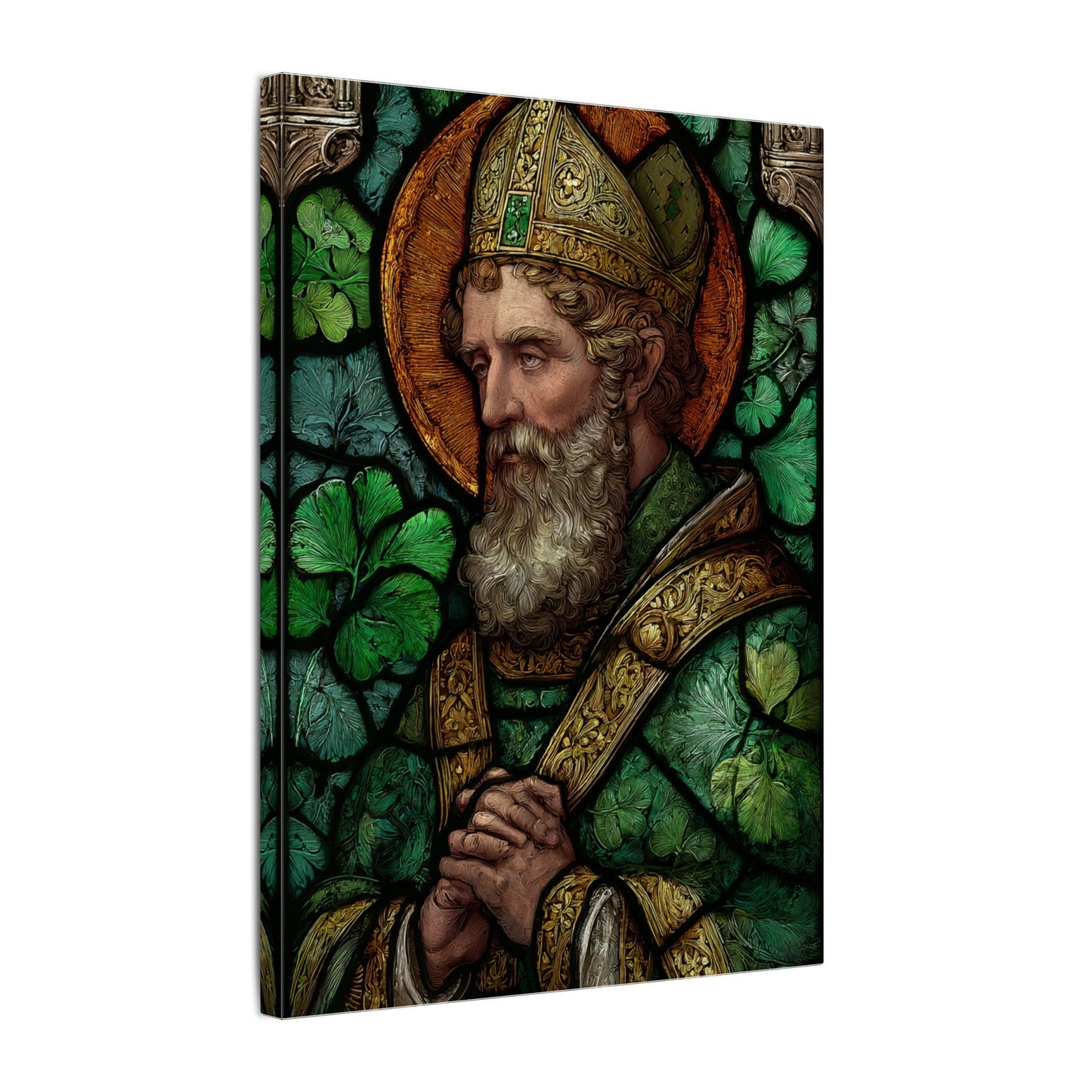 Saint Artwork | Irish Heritage Art | Traditional Green Tones