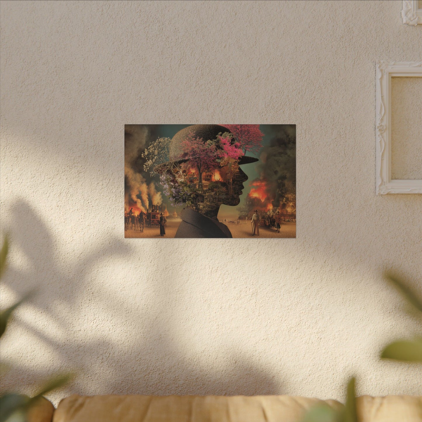 Whimsical Floral Silhouette Art Print | Living Room Décor