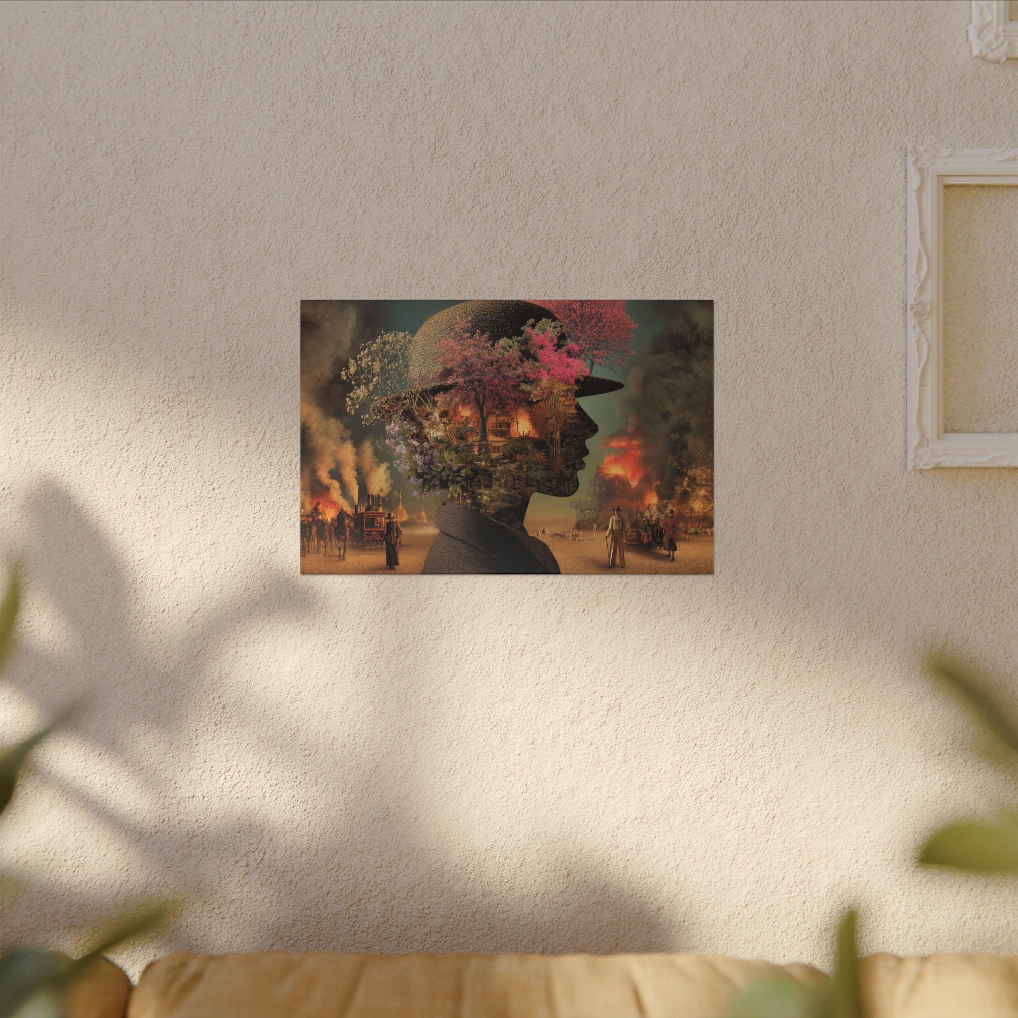 Whimsical Floral Silhouette Art Print | Living Room Décor