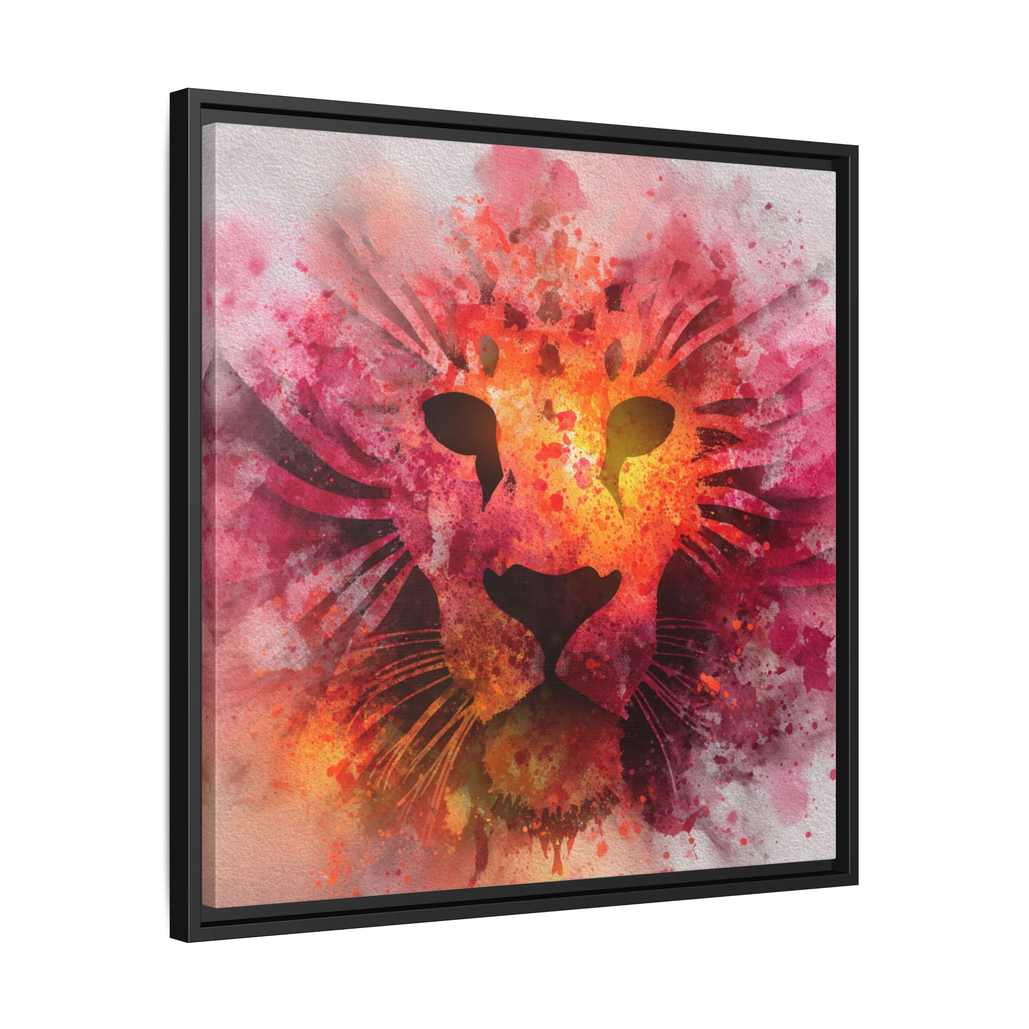 Vibrant Lion Artwork – Bold Watercolor Print