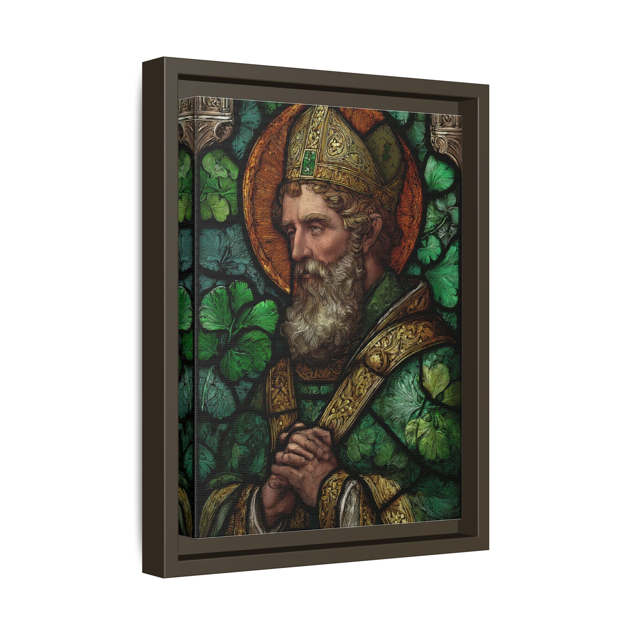 Saint Artwork | Irish Heritage Art | Traditional Green Tones