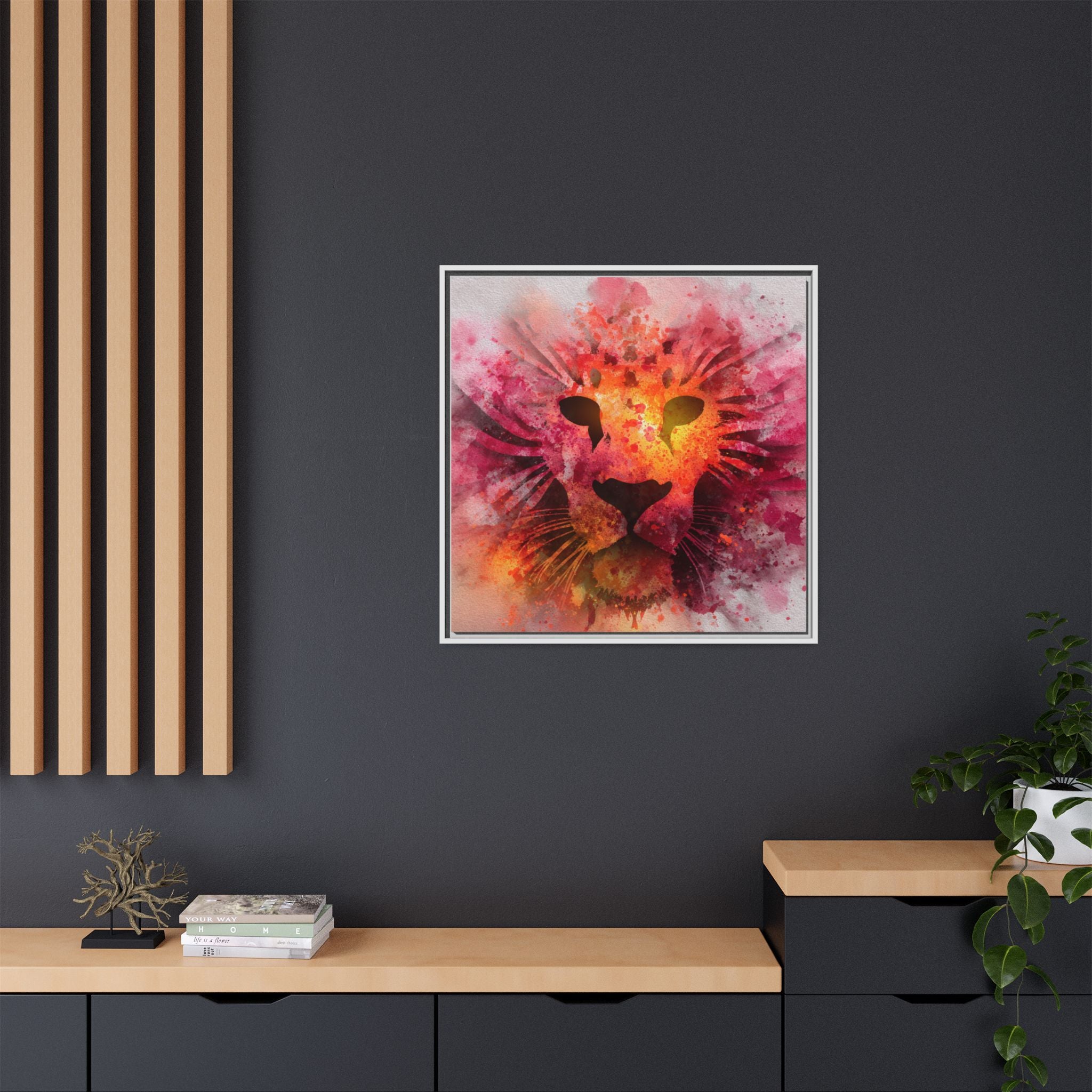 Vibrant Lion Watercolor Artwork | Animal Portrait
