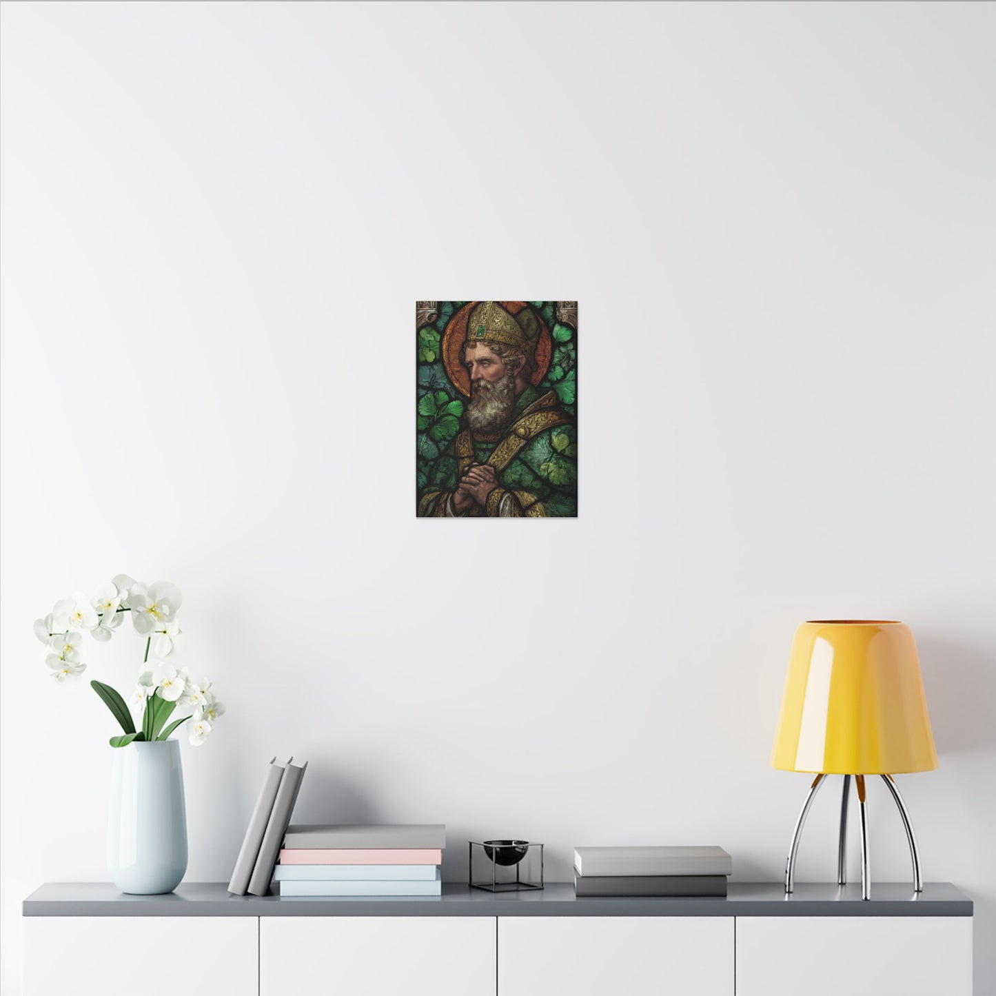Saint Artwork | Irish Heritage Art | Traditional Green Tones