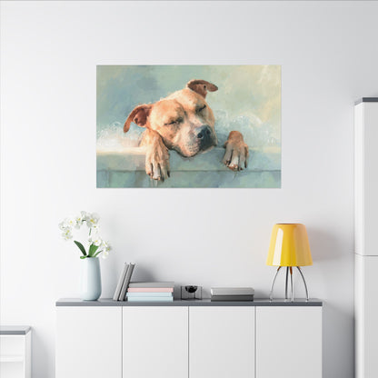 Cozy Dog Portrait | Serene Animal Artwork for Warm Spaces