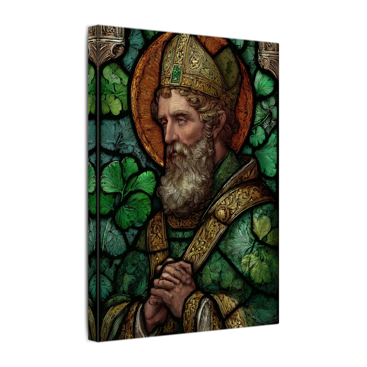 Saint Artwork | Irish Heritage Art | Traditional Green Tones