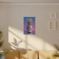 Colorful Pineapple Canvas Art | Abstract Tropical Design