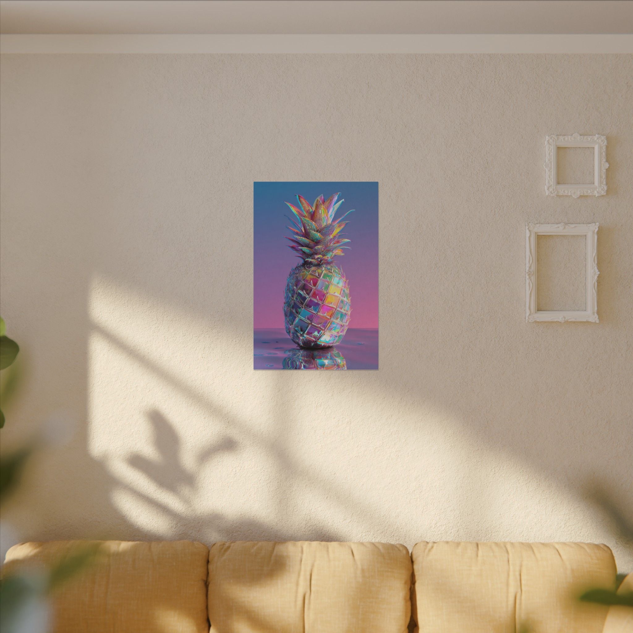 Colorful Pineapple Canvas Art | Abstract Tropical Design