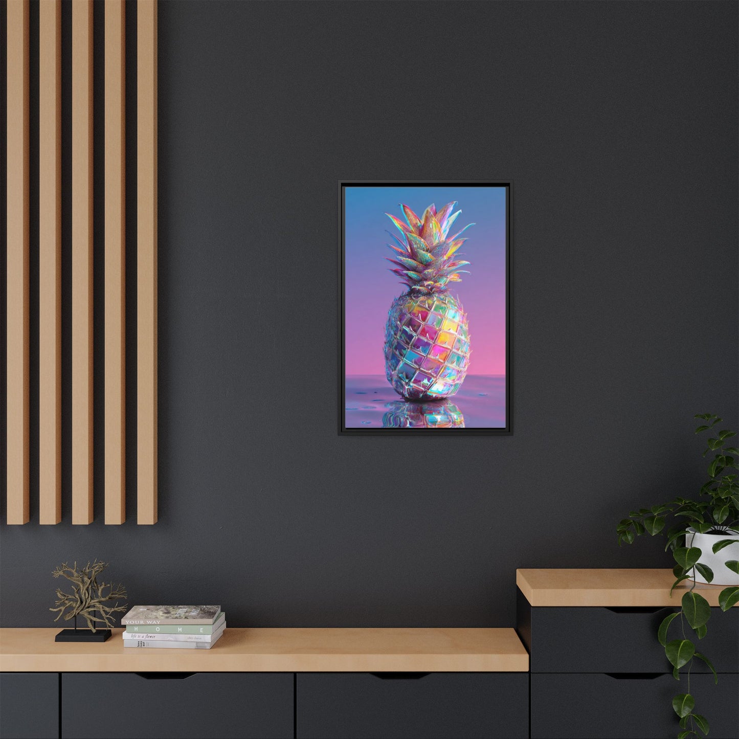 Colorful Pineapple Canvas Art | Abstract Tropical Design