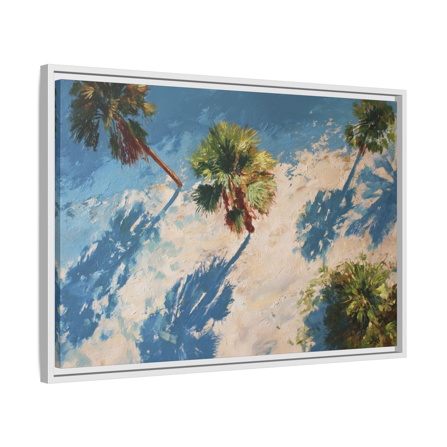 Tropical Palm Trees Artwork | Vibrant Coastal Landscape