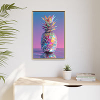Colorful Pineapple Canvas Art | Abstract Tropical Design