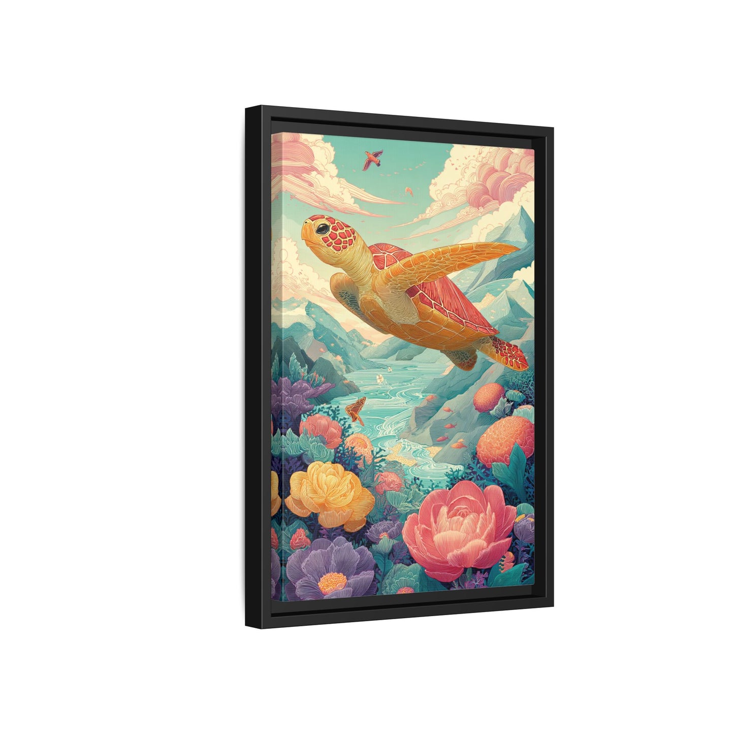 Vibrant Turtle Art | Whimsical Nature Illustration
