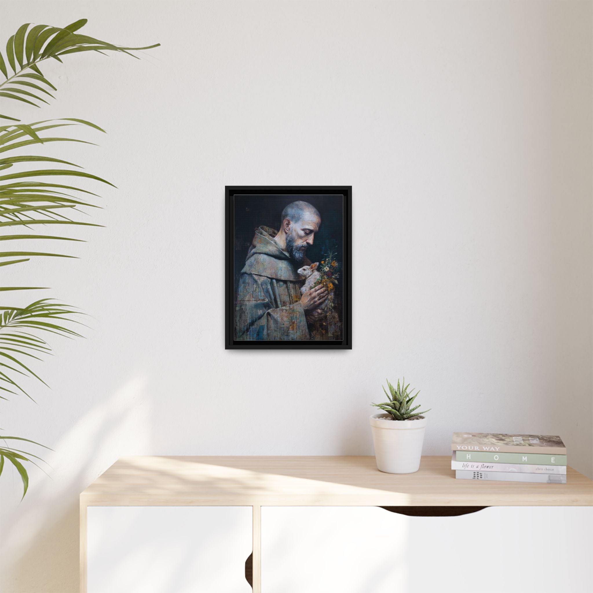 Saint Francis and Rabbit Artwork - Nature Inspired Wall Art