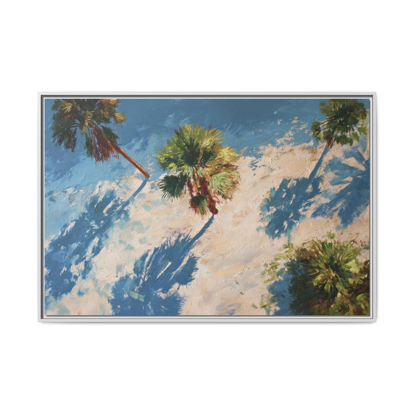 Tropical Palm Trees Artwork | Vibrant Coastal Landscape