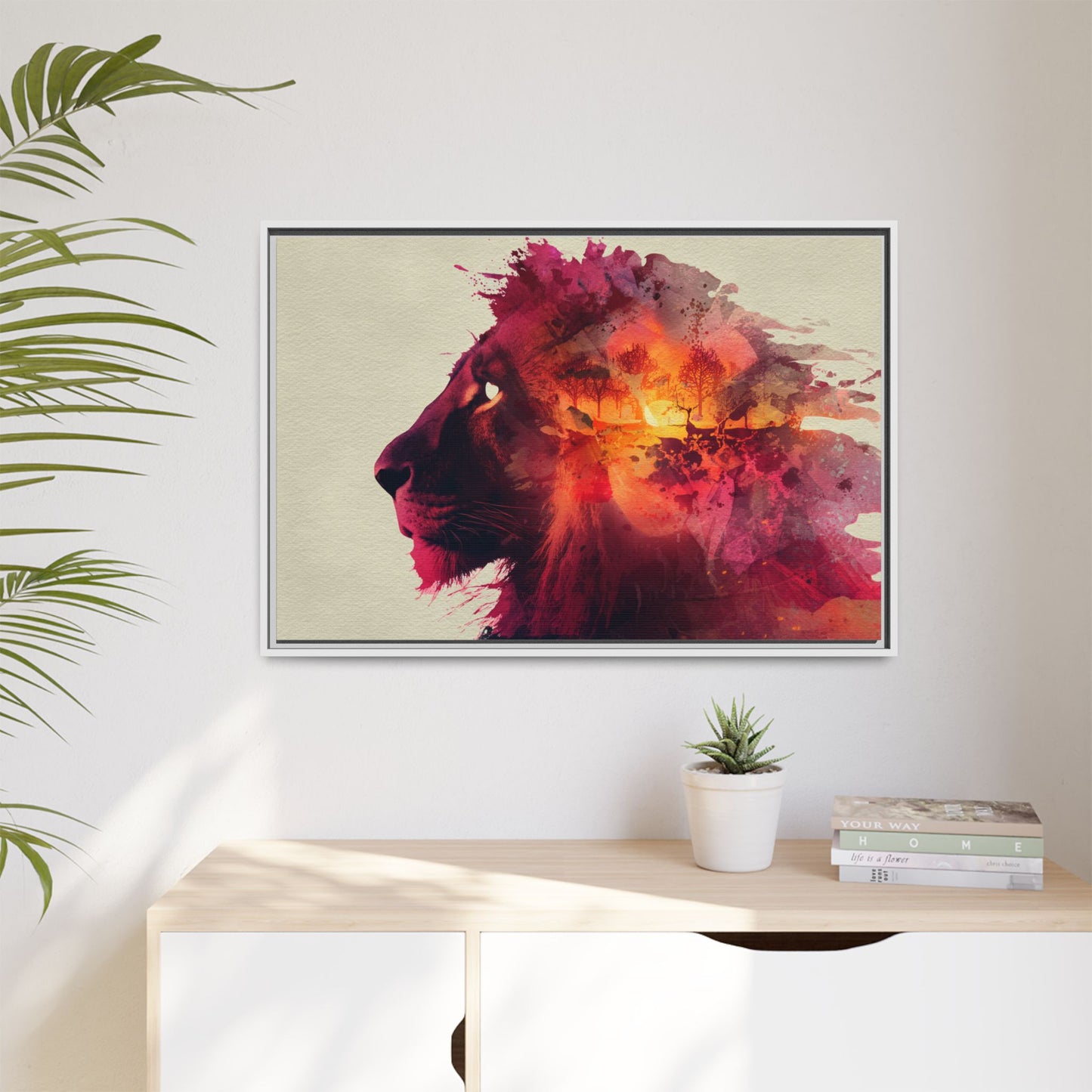 Majestic Lion Watercolor Art | Vibrant Animal Portrait