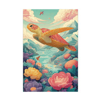 Vibrant Turtle Art | Whimsical Nature Illustration