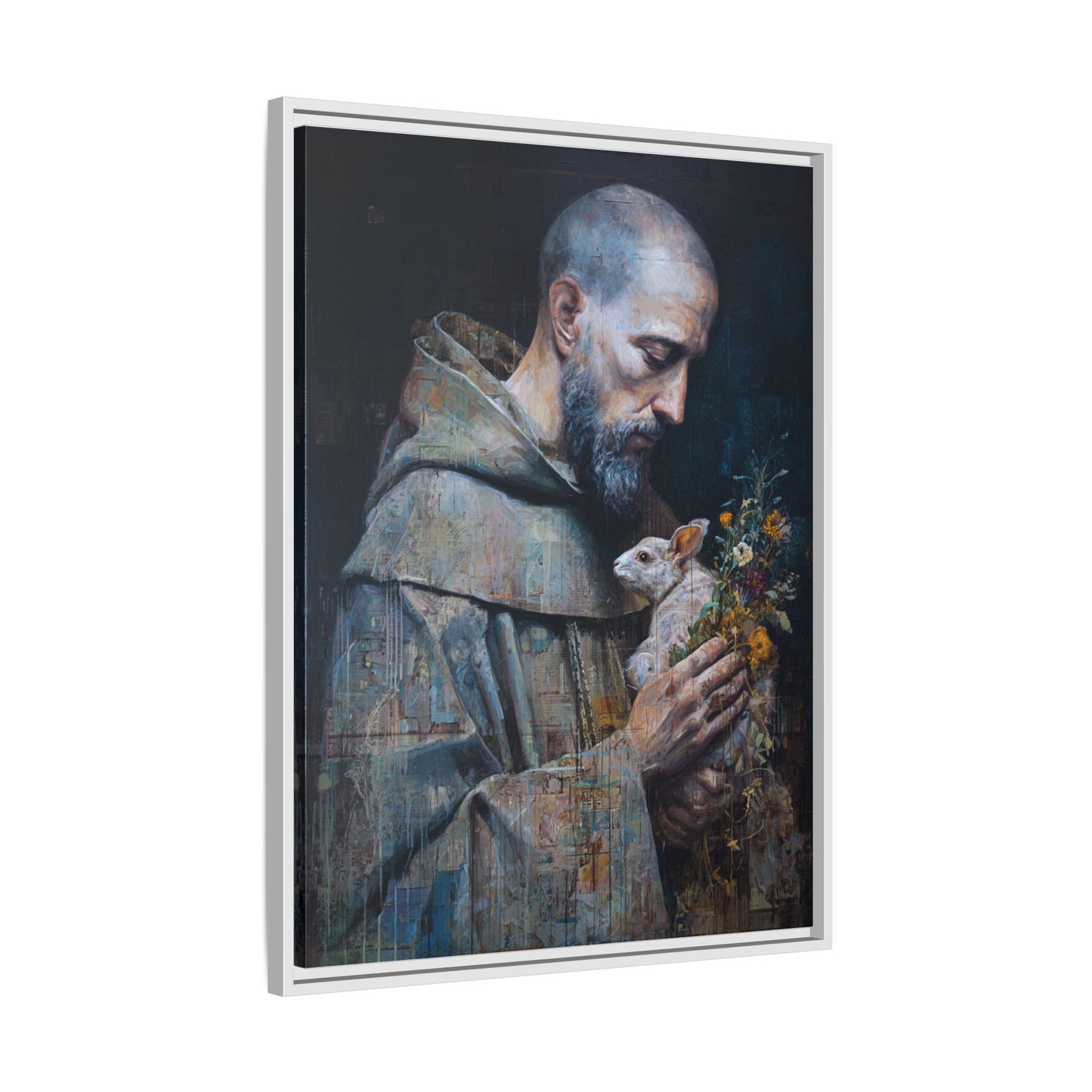 Saint Francis and Rabbit Artwork - Nature Inspired Wall Art