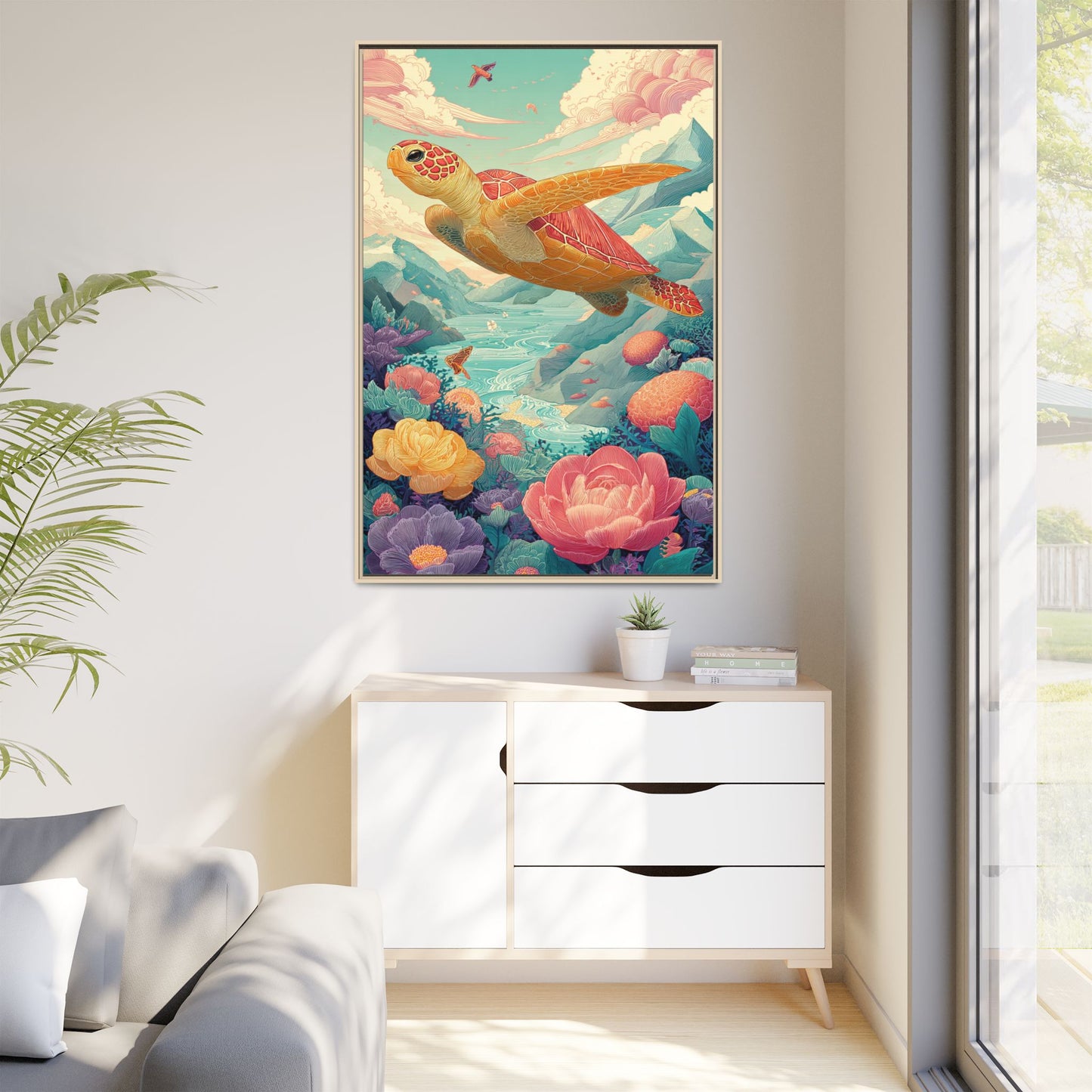 Vibrant Turtle Art | Whimsical Nature Illustration