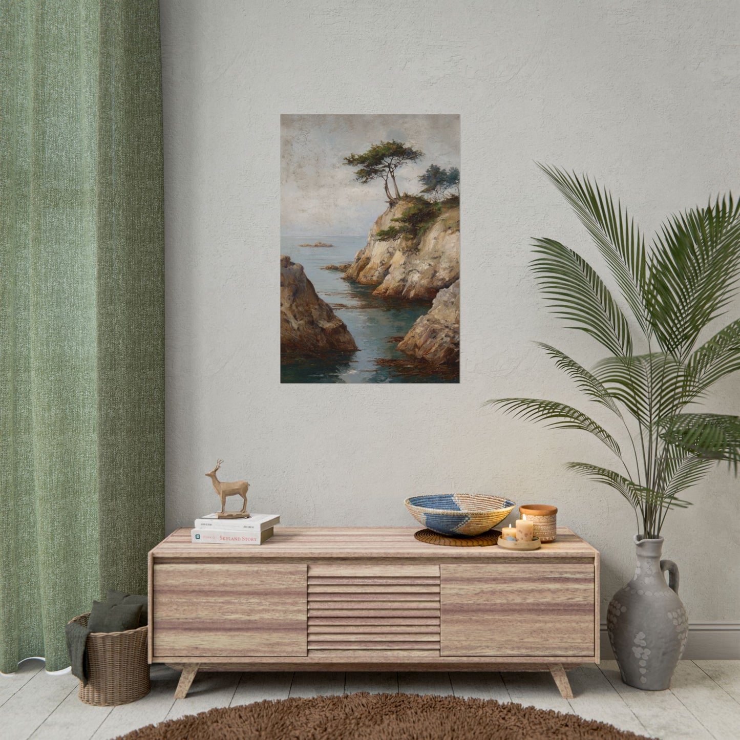 Tranquil Coastal Landscape Art - Soothing Wall Decor