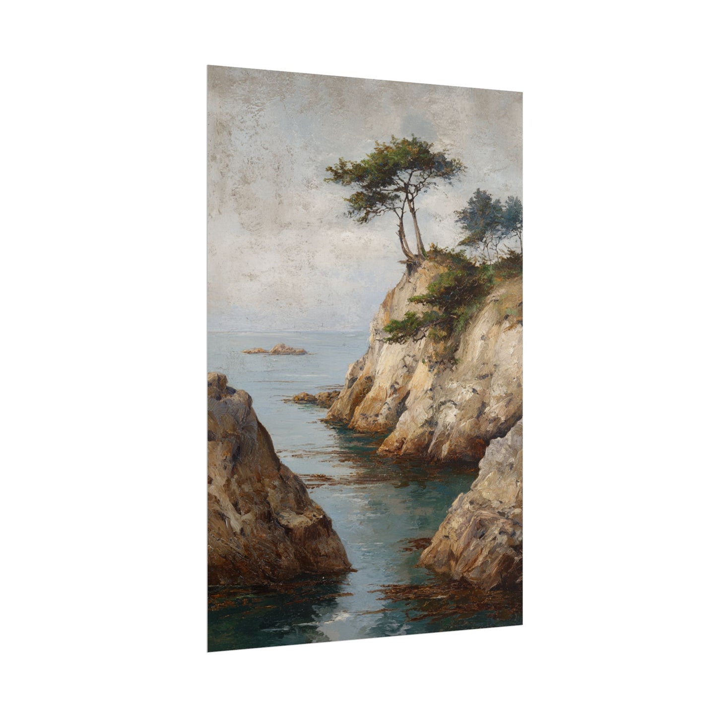 Serene Seaside Landscape Art - Tranquil Coastal Decor
