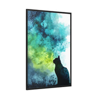 Dreamy Cat Watercolor Art Print - Serene Home Decor