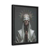 Ethereal Blindfolded Saint Art | Spiritual Home Decor