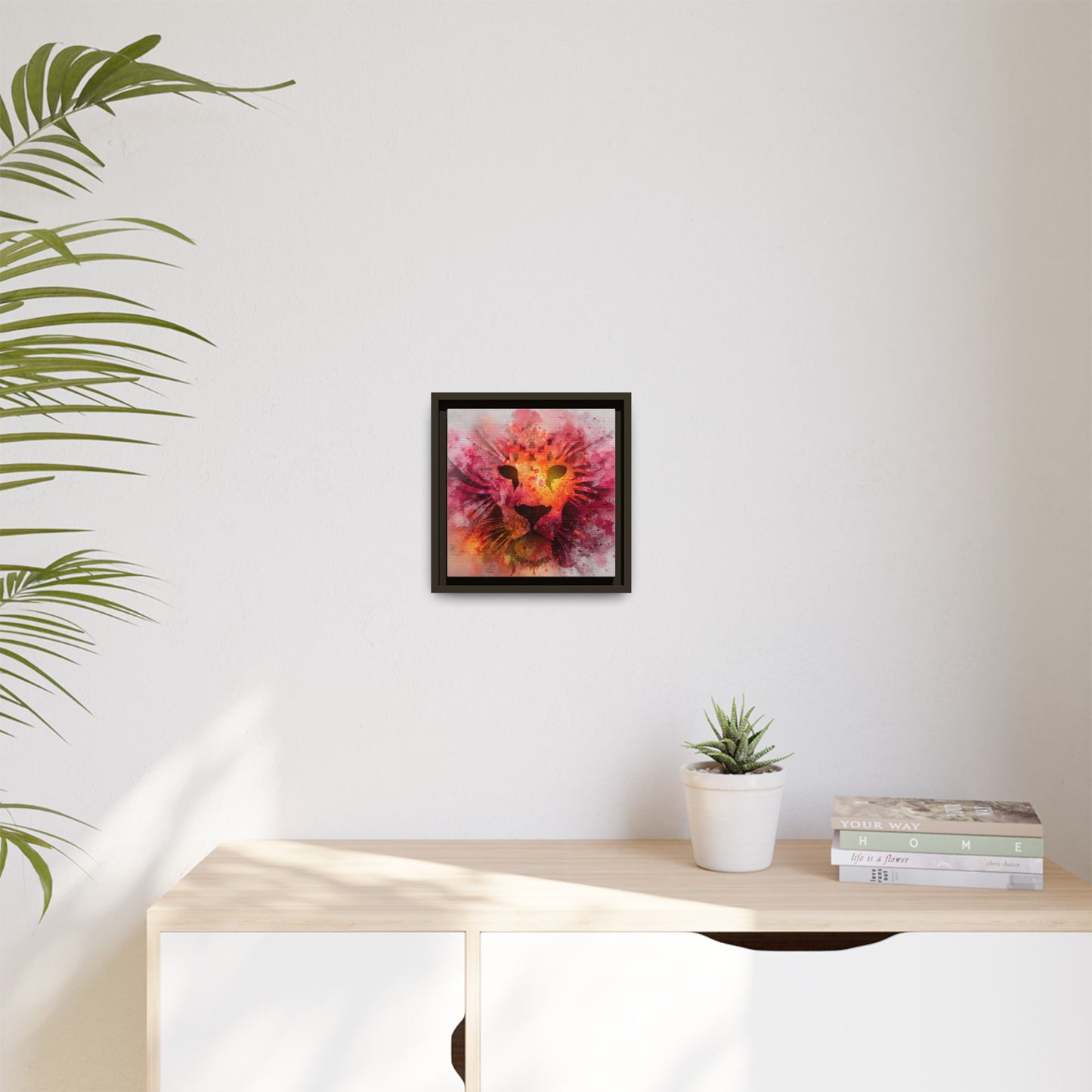 Vibrant Lion Artwork – Bold Watercolor Print