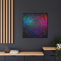 Aztec Mandala Wall Art - Colorful Cultural Decor