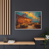 Autumn Festival Night Scene - Colorful Impressionist Art