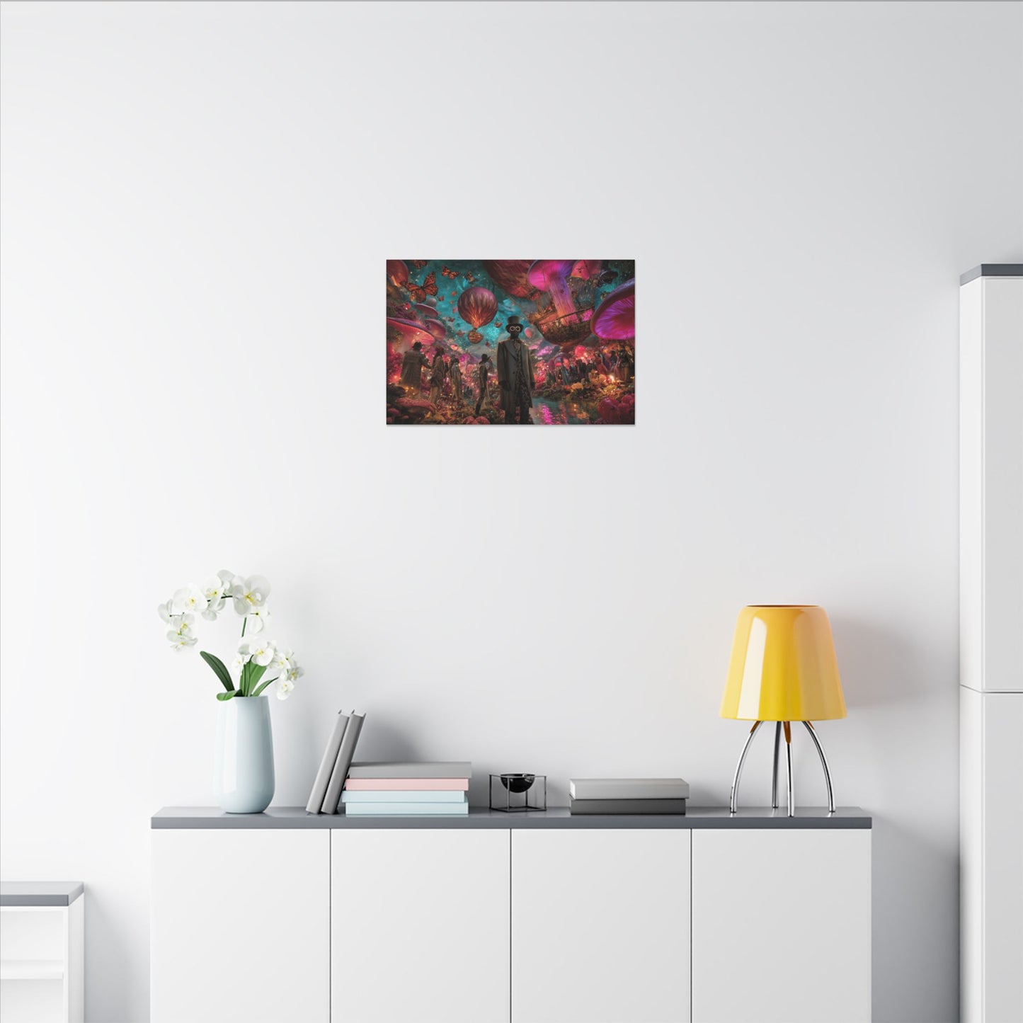 Whimsical Hot Air Balloon Fantasy Artwork | Surreal Landscape