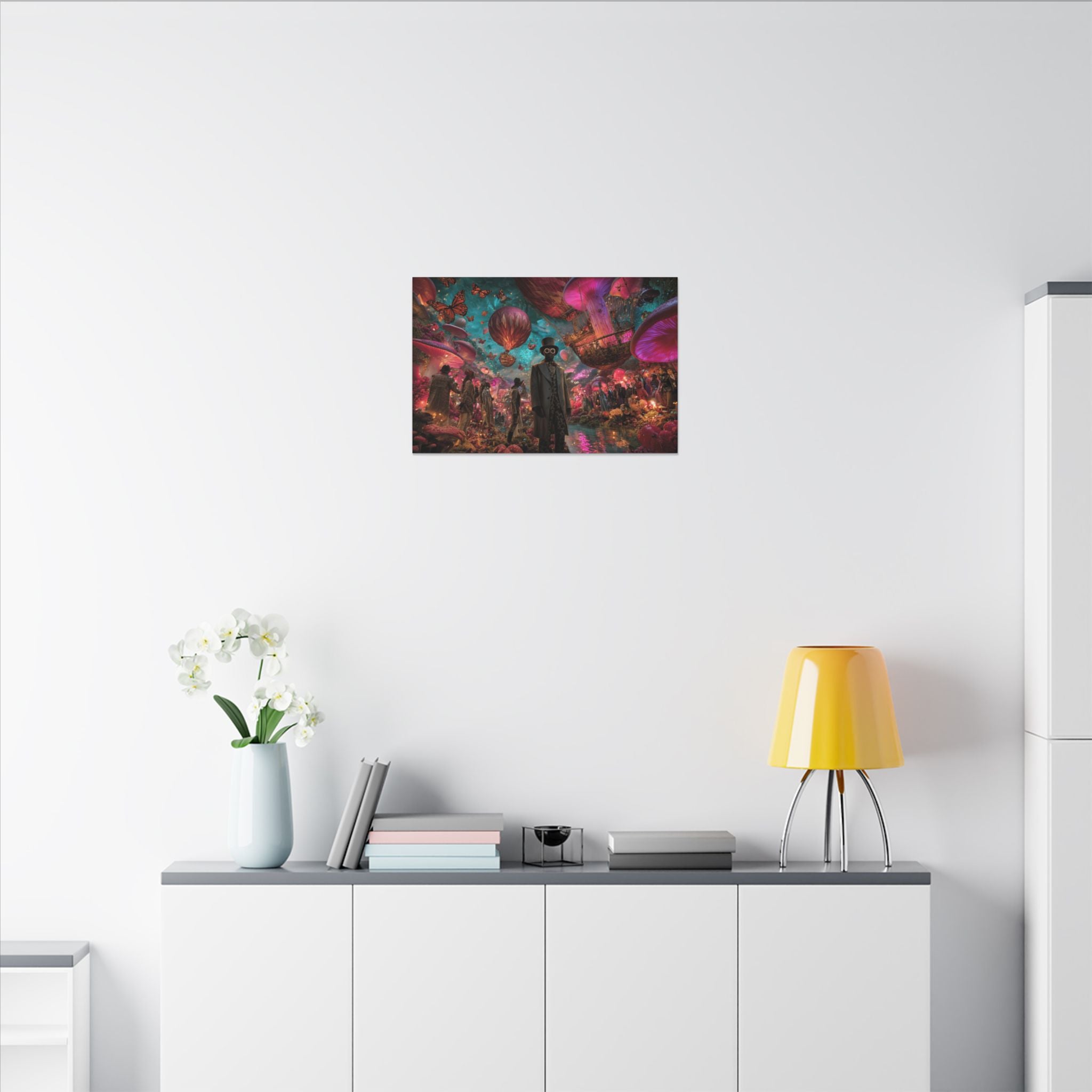 Whimsical Hot Air Balloon Fantasy Artwork | Surreal Landscape