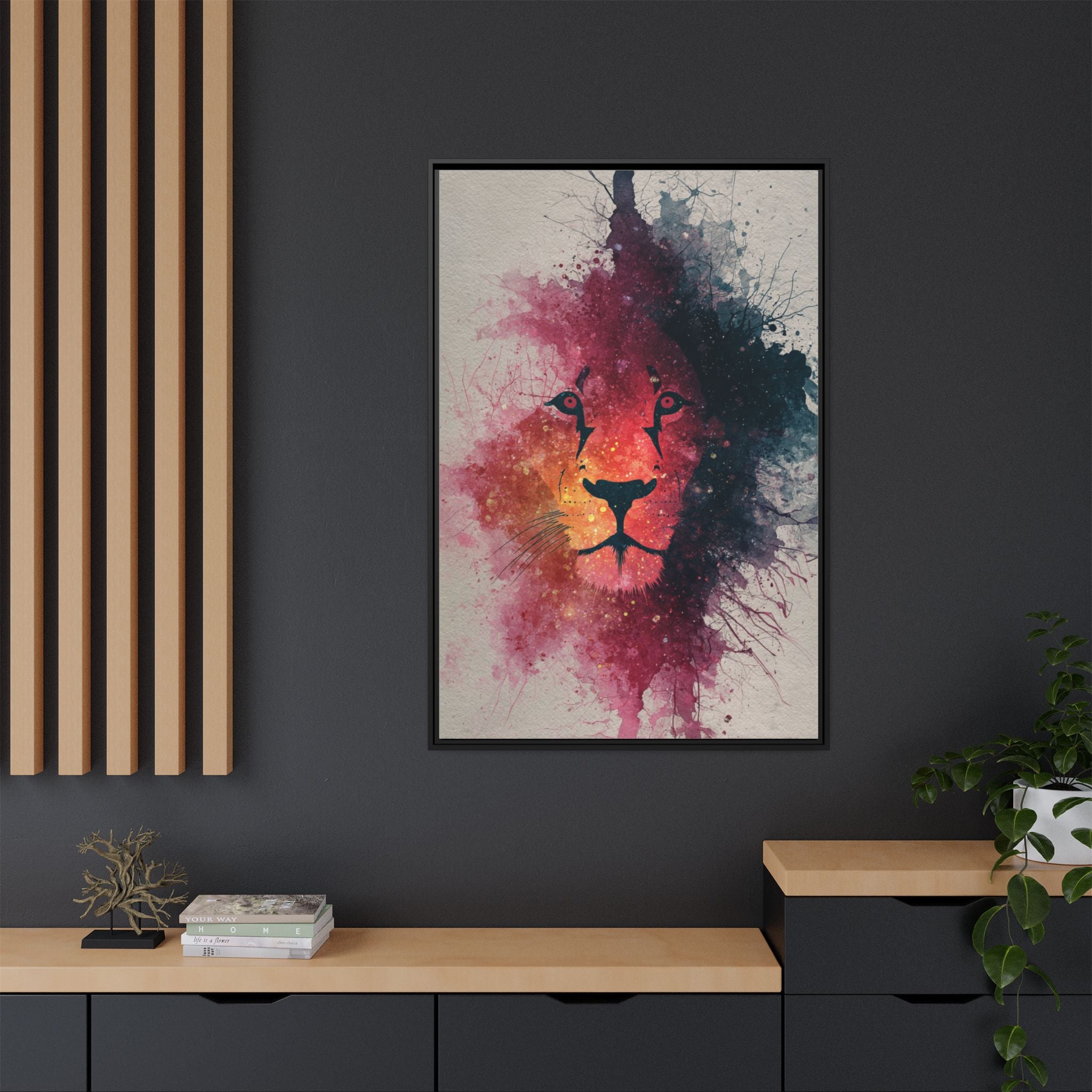Majestic Lion Watercolor Art | Vibrant Animal Portrait
